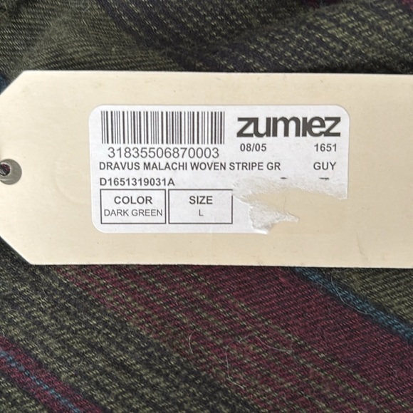 NWT, DRAVUS Malachi Woven Stripe Cotton Button Down, Large - Picture 9 of 10